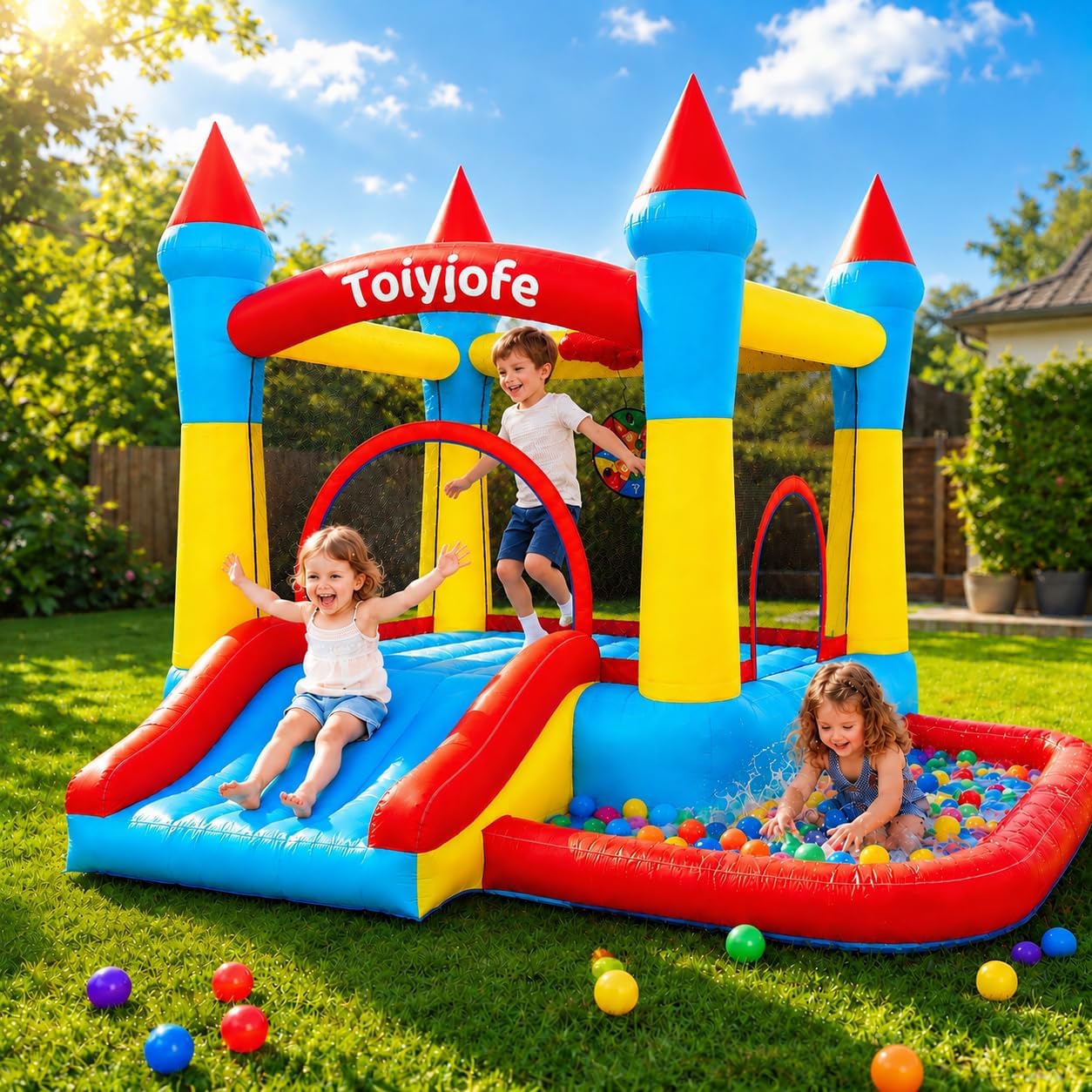 Kids Outdoor Jump House - 3-6 Yaş Çocuklar İçin Şişme Oyun