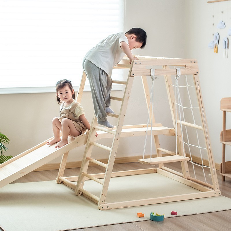 Kids Outdoor Wooden Climbing Frame - Orman Jimnastiği Çocuklar İçin Açık Hava
