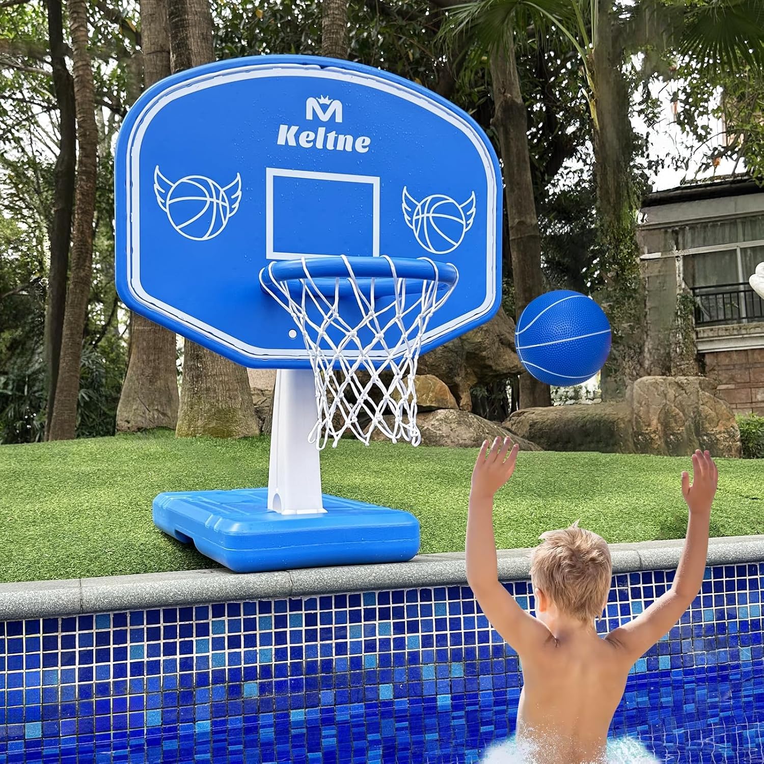 Basketball Hoop Outdoor - Genişletilmiş Sağlam Tabanlı Büyük Yüzme Havuzu