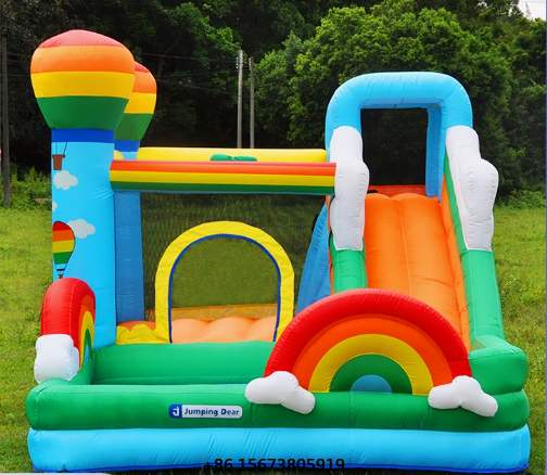 Kids Outdoor Jump House - Çocuklar İçin Şişme Kale, Kaydıraklı ve