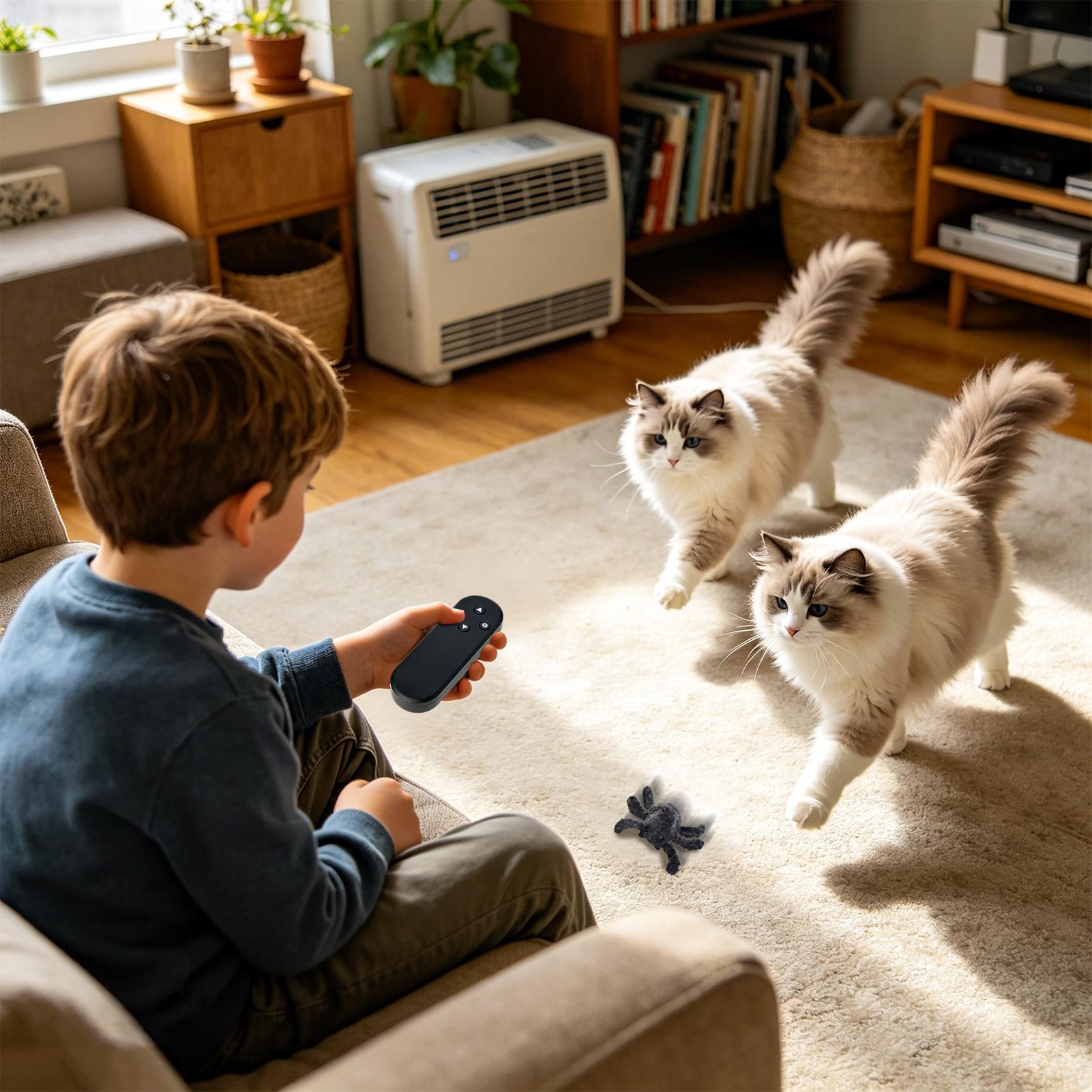 Kids Indoor Outdoor Games - Örümcek Oyuncaklar Yumuşak Şarj Edilebilir Gerçekçi