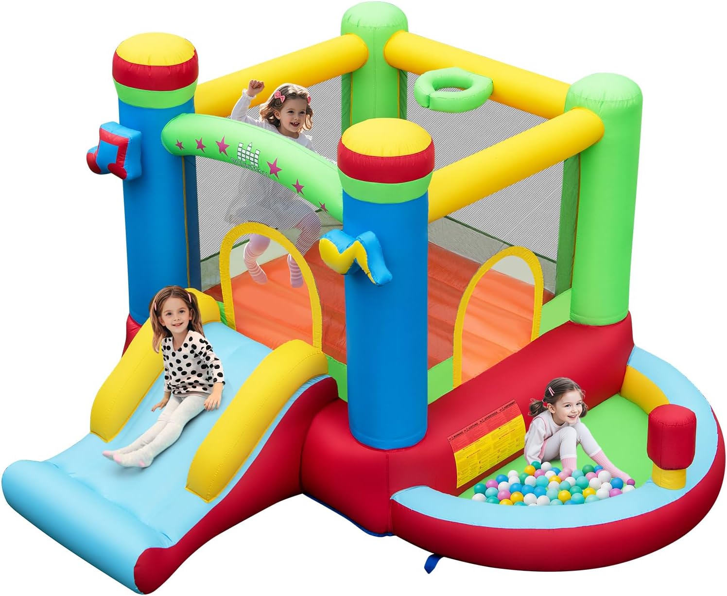 Kids Outdoor Jump House - Top Havuzlu Şişme Oyun Evi, 3-12