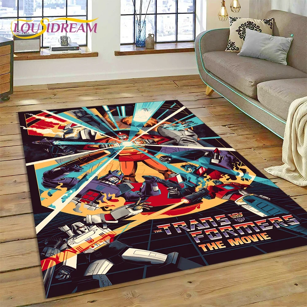 Kids Outdoor Lounge - Karikatür T-Transformers Autobots 3D Halı Halı