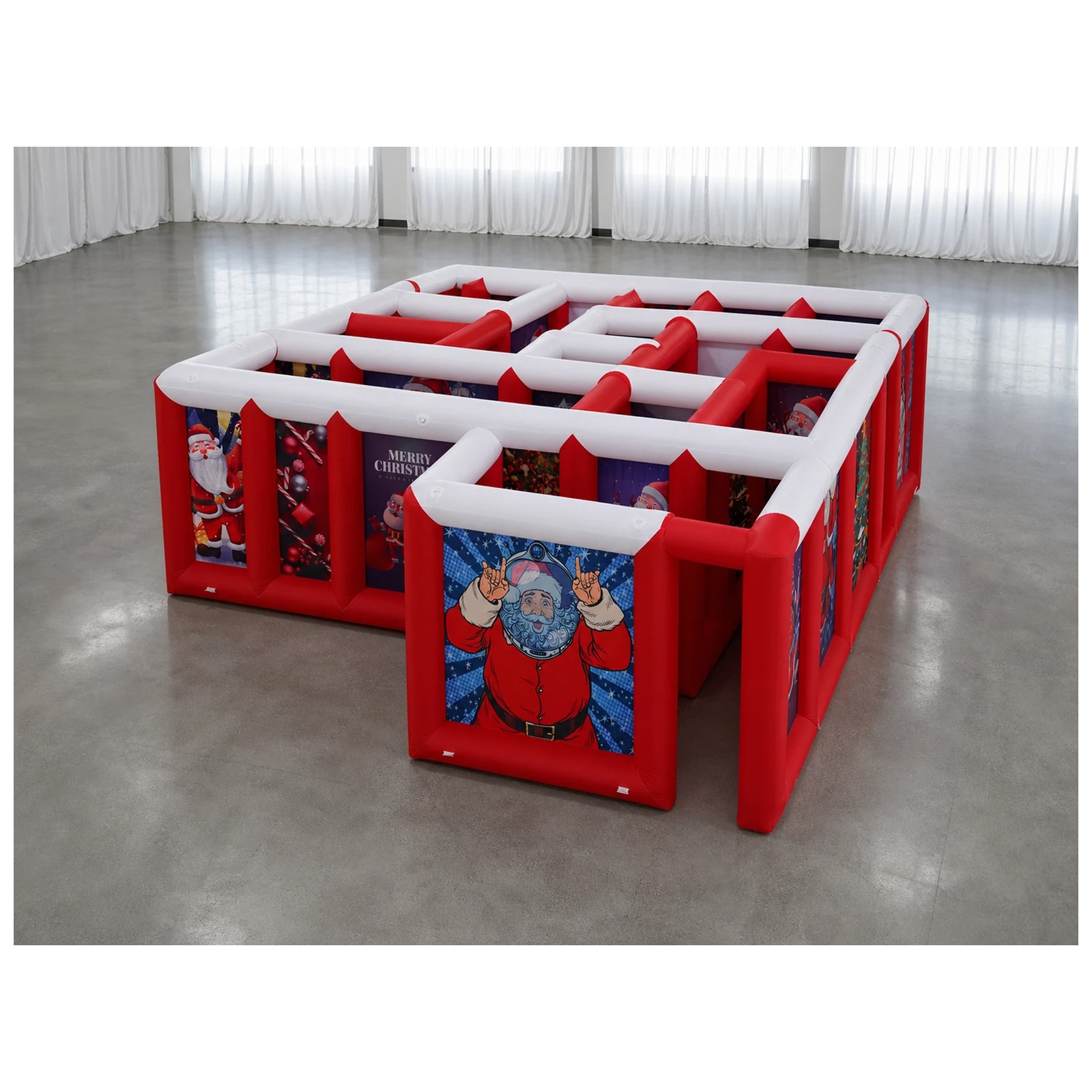 Kids Outdoor Games For Party - Büyük Kırmızı Beyaz Düz Tavanlı Şişme