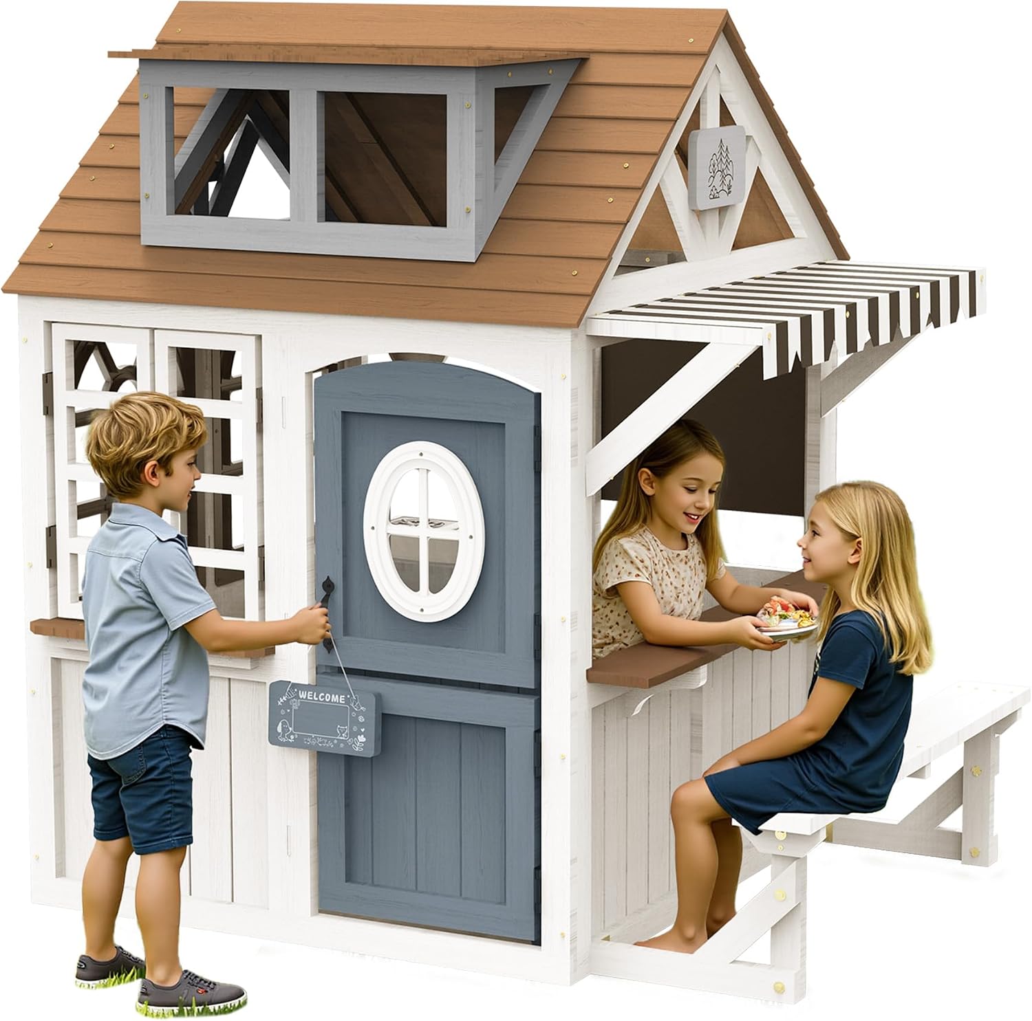 Kids Outdoor Bench - Albott Çocuk Açık Hava Ahşap Oyun