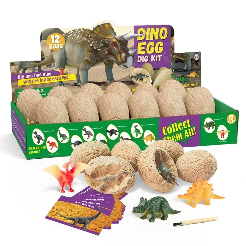 Kids Outdoor Excavator - Dinozor Yumurtası Kazı Kiti, 12 Parça