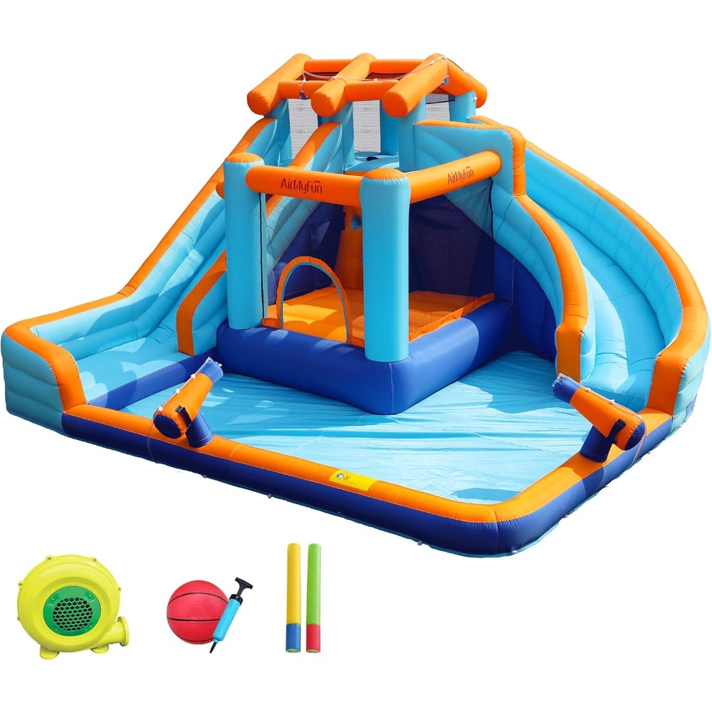 Kids Outdoor Pool - Büyük Su Kaydıraklı Zıplama Evi, Su