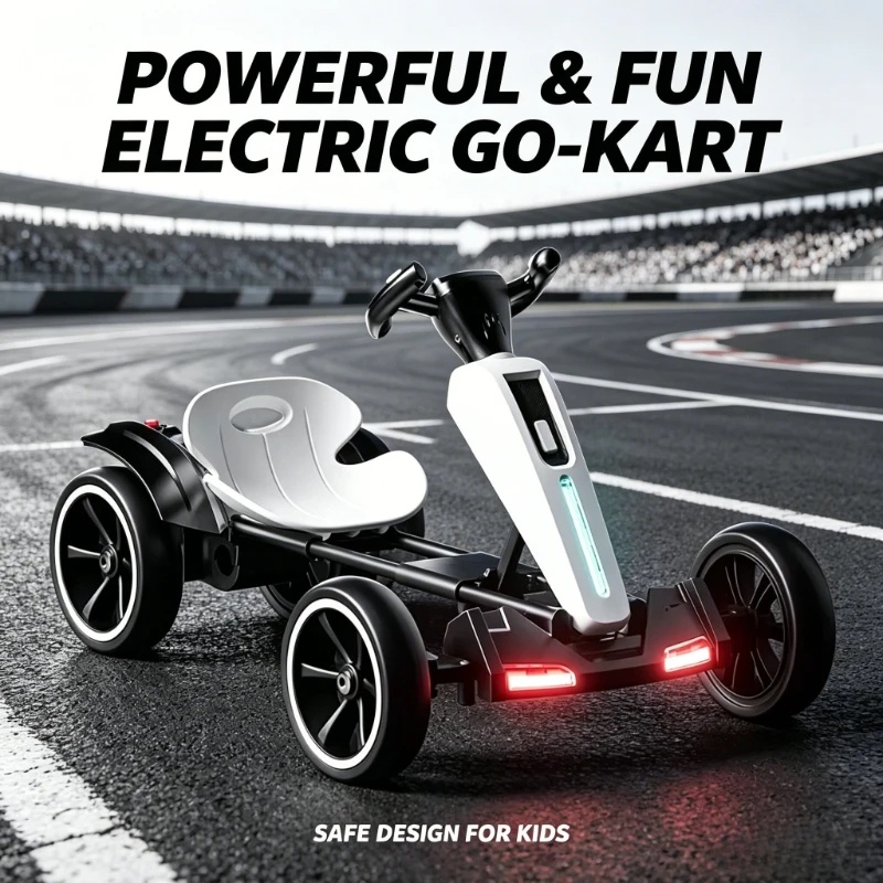 Kids Outdoor Car - Katlanabilir Çocuk Elektrikli Go Kart, LED