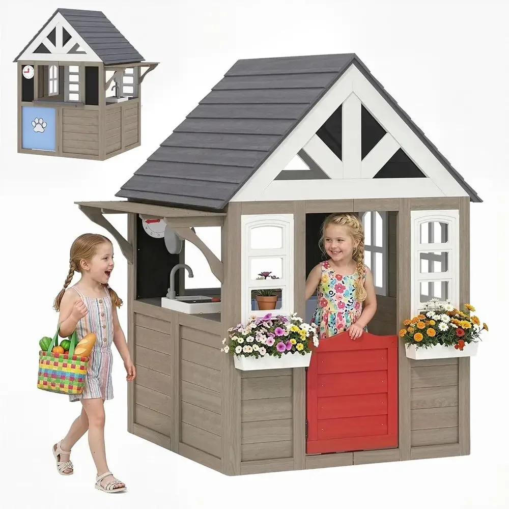 Qaba Kids Outdoor Playhouse - Qaba Açık Hava Oyun Evi, Köpek