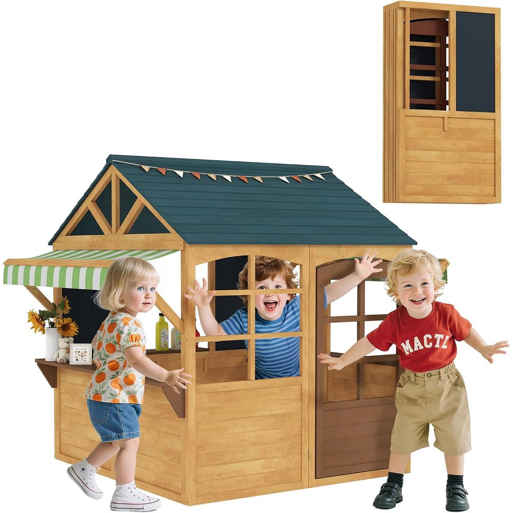 Qaba katlanabilir açık hava oy - Qaba Kids Outdoor Playhouse incelemesi ve fiyatı