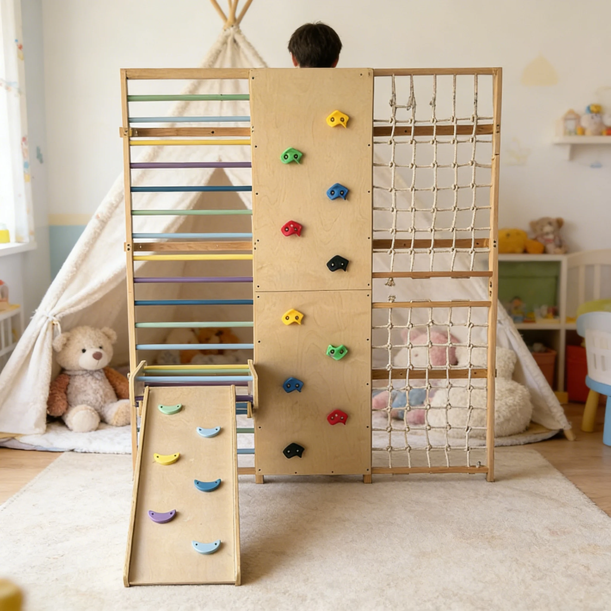 2026 Profesyonel Sınıf Tırmanm - Kids Outdoor Wooden Climbing Frame incelemesi ve fiyatı