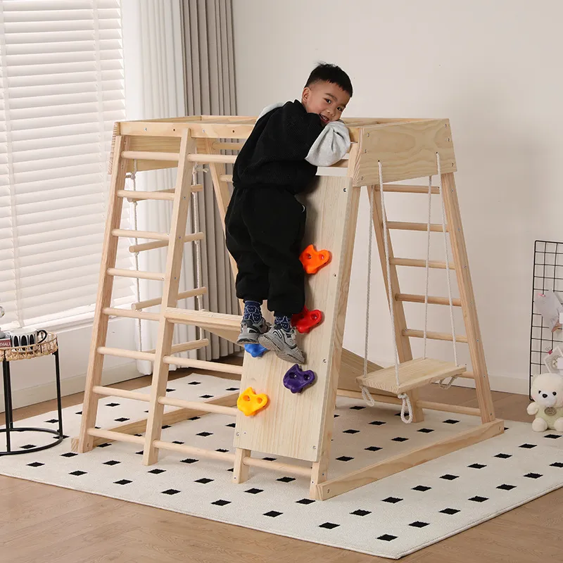 JMZ Ahşap Oyun Parkı Kaydırakl - Kids Outdoor Wooden Climbing Frame incelemesi ve fiyatı